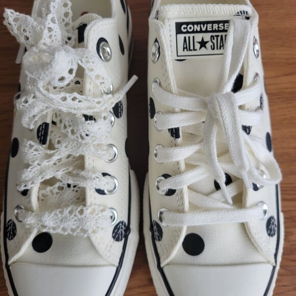 ❤️Chuck Taylor All Star Lift Platform Polka Dots 7 Womens Shoes Sneakers A10689C - Picture 13 of 14
